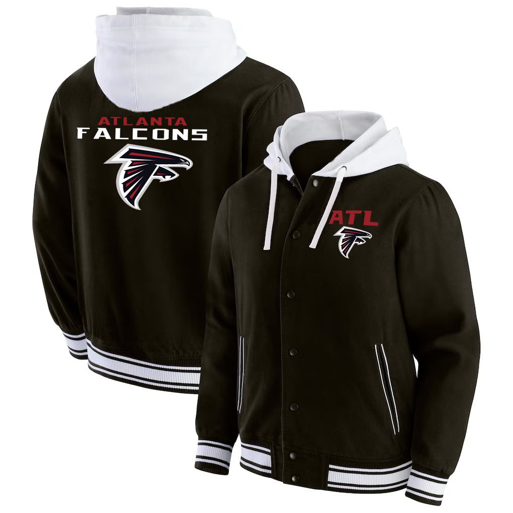 Men 2026 NFL Atlanta Falcons  jacket hoodie Black 012